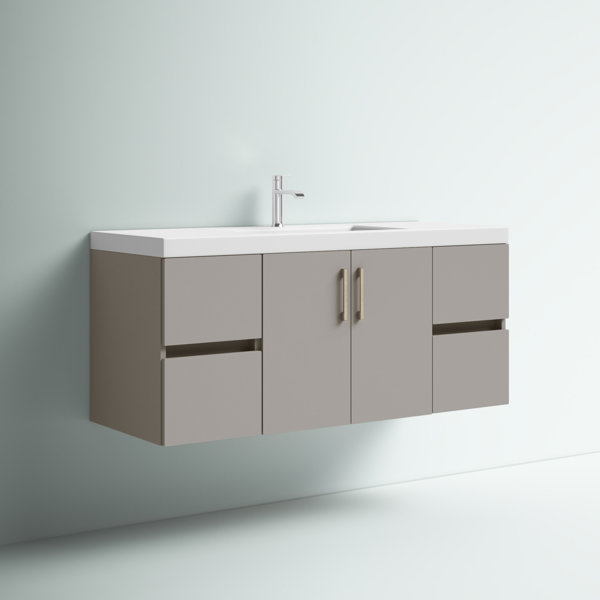 Zipcode Design™ Albion 49" WallMounted Single Bathroom Vanity Set
